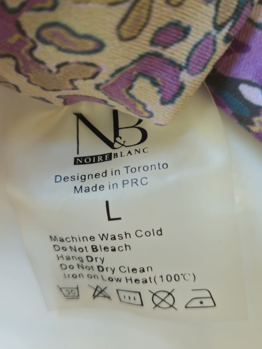 Noire Blanc “Reign” Set - Abstract Purple/Taupe Print - Picture 6 of 10